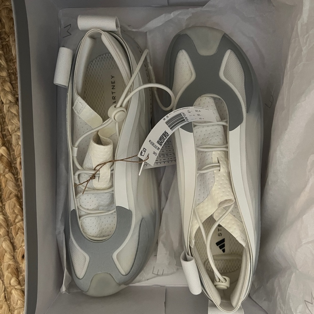 Adidas by Stella McCartney White Gray Sneakers - Picture 4 of 7
